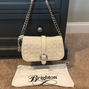 Brighton White Mini over the shoulder bag